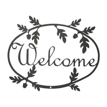 VILLAGE WROUGHT IRON Village Wrought Iron WEL-178 Acorn Welcome Sign, WEL-178 WEL-178